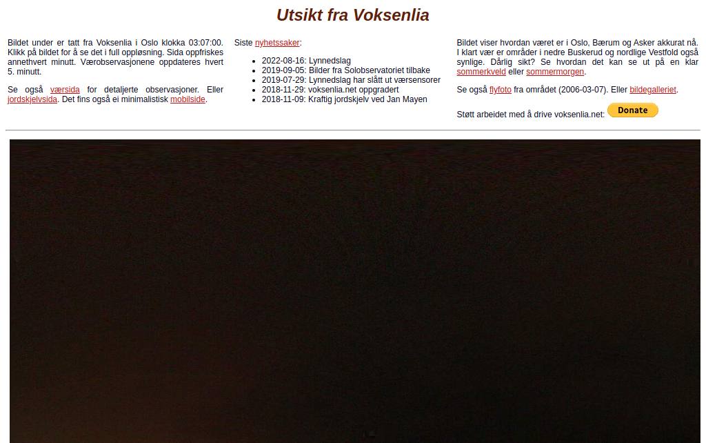 Website des Kamerabetreibers