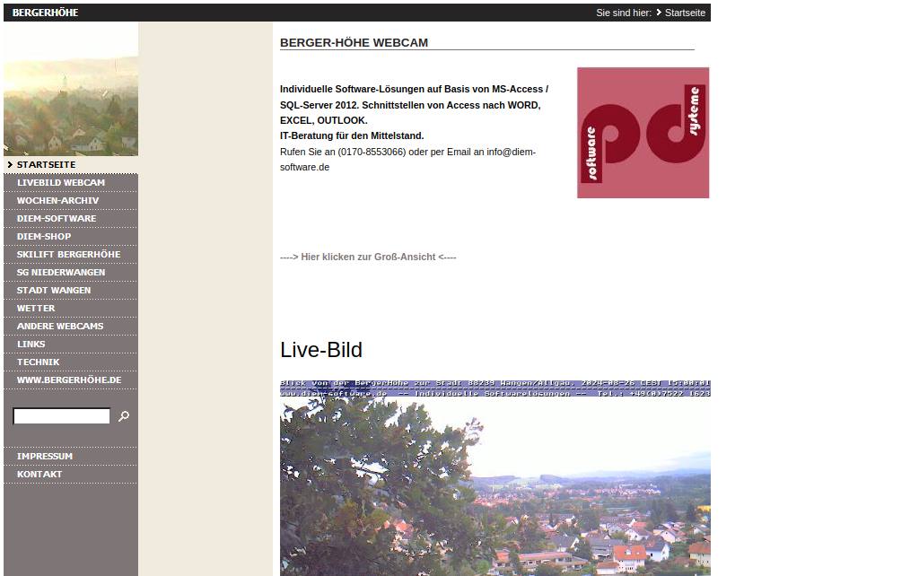 Website des Kamerabetreibers